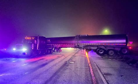Jackknifed tanker truck, multi-vehicle crash snarl westbound I-70 west of Golden